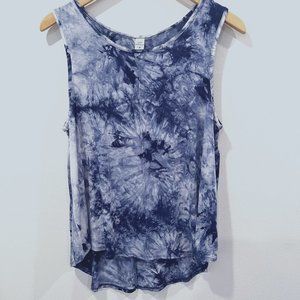 Lazy Sundays Blue Tie Dye Tank Top Size M